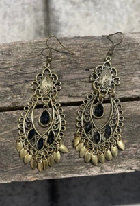 1 Paar Kronleuchter Ohrring Ethno Bohemian Boho Tribal Baumeln Modeschmuck - Bild 1 von 2