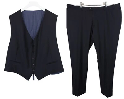 SUITSUPPLY Ferrara / Brescia Suit Men's UK 60 2 Piece Wool Formal Dark - Image 1 of 4