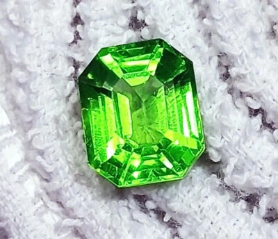 Natural Peridot Loose Gemstone 8 To 10 Ct Certified Radiant Shape H333 - Image 1 of 4