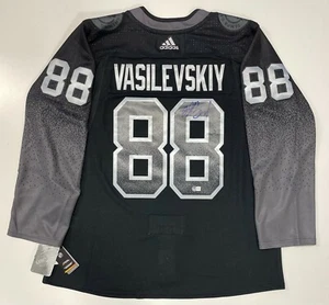 ANDREI VASILEVSKIY SIGNED LIGHTNING BLACK ADIDAS AUTHENTIC JERSEY 52 BECKETT COA - Picture 1 of 6