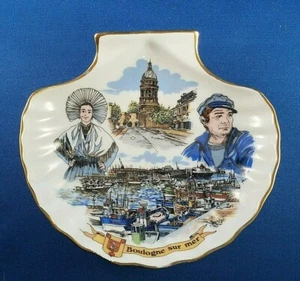 Trinket Dish Boulogne sur mer Porcelain France Shell Artistique A. Lhonneur - Picture 1 of 5