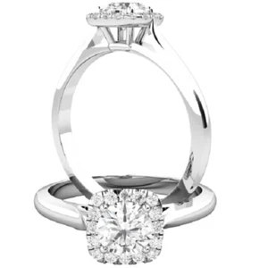 0.61 Ct Round Cut Simulated Diamond Wedding Ring 14K Solid White Gold Size 5 - Picture 1 of 4