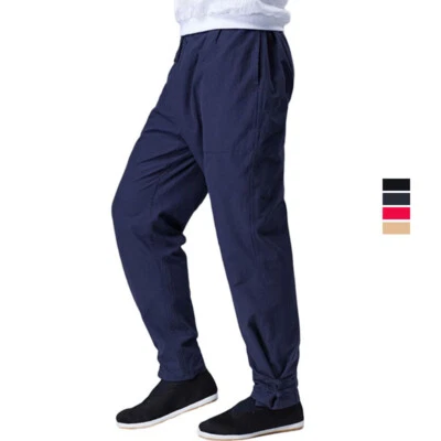 Pantalones de artes marciales para hombre Bruce Lee Kung Fu Wingchun pantalones jeet kune do pantalones Foto 1 de 4