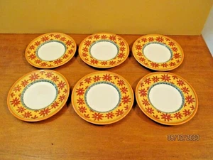6 Mikasa Acapulco Dessert Plates 6.5" CA009 Laurie Gates - Picture 1 of 5