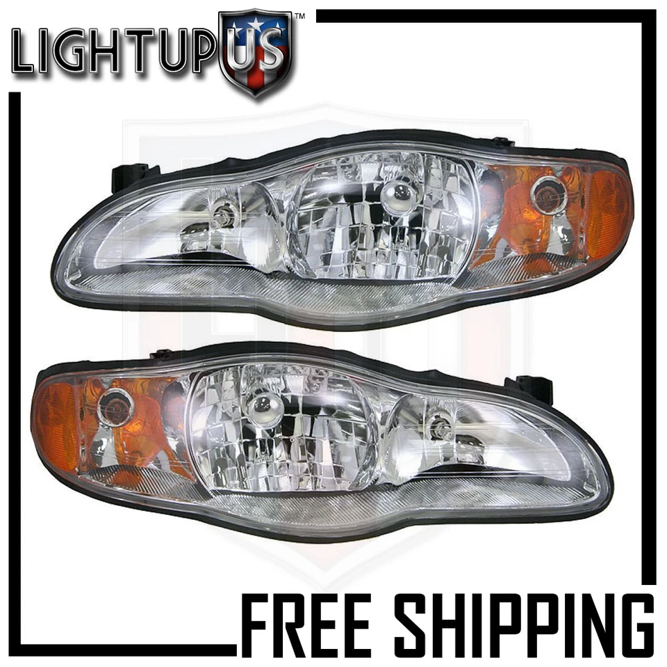 Headlights Headlamps Pair Left right set for 00-05 Chevrolet Monte Carlo Foto 1 de 1