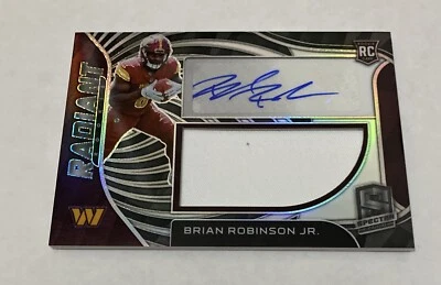 2022 Panini Spectra Brian Robinson Jr Radiant Rookie Patch Auto #25/99 RPA - Image 1 of 2