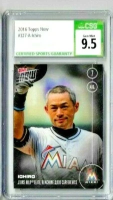 2016 Topps Now Ichiro CSG 9.5  - Image 1 of 2