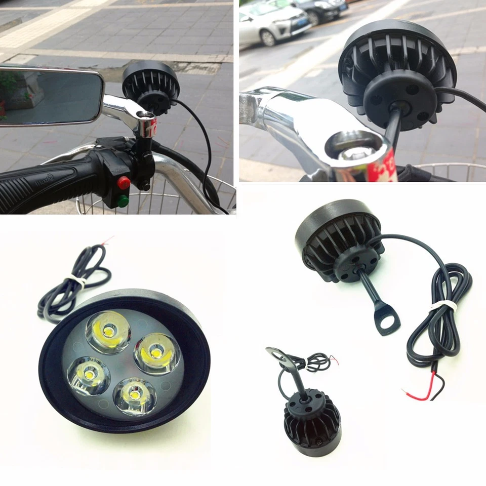 Универсальный светодиодный противотуманный прожектор с креплением на зеркало мотоцикла 1 шт. - Изображение 1 из 4