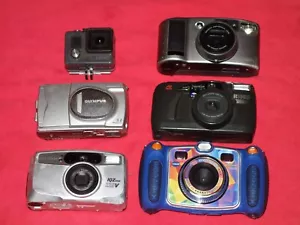 Camera Lot 6 cameras Ricoh, MINOLTA, OLYMPUS, PENTAX, GoPro, Vtech - Picture 1 of 2
