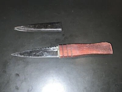 Cuchillo de bota vintage I Cut My Way William Rodgers Sheffield England mango de madera Foto 1 de 4