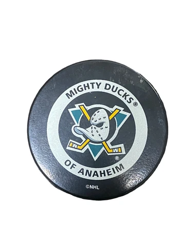 Anaheim Mighty Ducks NHL InGlasCo Vintage Official Game Puck Cover