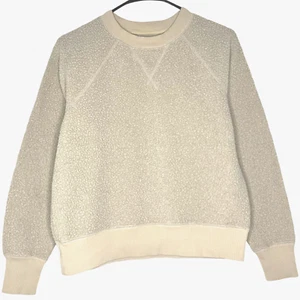 Everlane Renew Fleece Raglan Sweatshirt Womens Small Beige Sherpa Crew Pullover - Picture 1 of 17