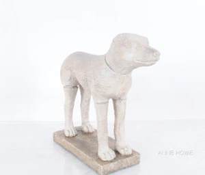 Estatuilla de perro rústica grande estatua 19,5" escultura coleccionable decoración de habitación para el hogar nueva - Imagen 1 de 3