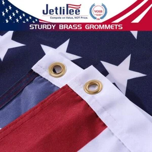 4x6 ft US USA American Flag Sewn Stripes EMBROIDERED Stars Brass Grommets - Picture 1 of 12