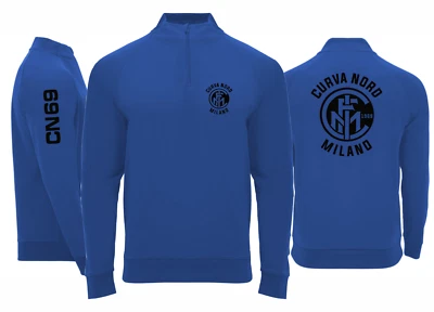 Felpa mezza zip cn69 Inter curva nord Milano maglia  ultras - Immagine 1 di 4