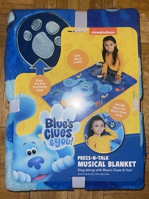 Nickelodeon Blue’s Clues 毛毯 30 英寸 x 43 英寸 - 蓝色 — 第 1/2 张图片