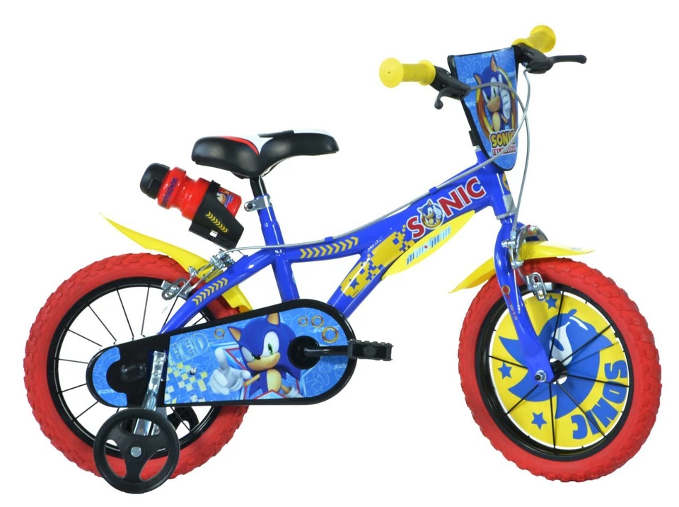 Dino Bikes Sonic The Hedgehog Bike Childrens 16" Bicycle w/ Stabilisers Kids