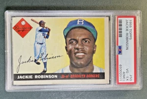 1955 Topps Jackie Robinson #50 VG - EX 4(MC) PSA 69302011 Brooklyn Dodgers - Picture 1 of 2