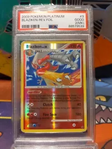 2009 Pokemon Platinum Blaziken Reverse Holo 3/127 PSA 2 (MK) 2(MK) Pop 1 ๐ฅ๐ฅ๐ฅ - Picture 1 of 3