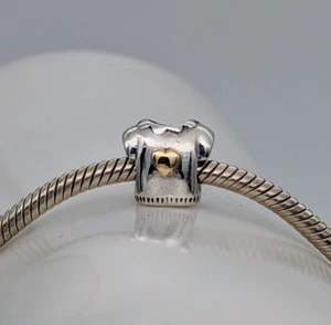 Pandora Herz Charm Armband 925 ALE - 14k Gold  für Pandora Armbänder #437 - Bild 1 von 8