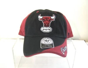 Chicago Bulls Cap Forty Seven Brand One Size Red Black - Picture 1 of 1