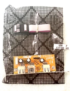 2 PACK NEW ASUS USB3P 3 USB PORT BRACKET WITH CABLE IN ANTI-STATIC BAG RM3-BIN5 - Picture 1 of 4