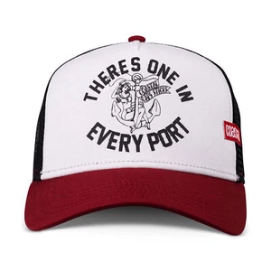 Coastal Hft Every Port Offwhite / Vine/Black Trucker Mesh Cap Kappi Surf Hat - Picture 1 of 3