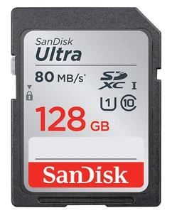 Karta pamięci SanDisk Ultra 128GB SDXC UHS-I do 80MB/s (SDSDUNC-128G-GN6IN) NOWA - Zdjęcie 1 z 3