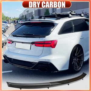 Fits Audi RS6 RS7 Avant C8 2019-23 DRY CARBON Rear Middle Spoiler Trunk Wing Lip - Picture 1 of 18
