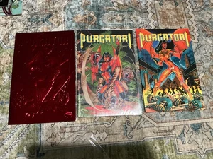 Purgatori # 1, 2, 3 Set - Red Foil, Lady Death, Jim Balent, Tarot, Chaos Comics NM - Bild 1 von 3