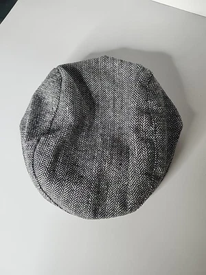 Kids Wool Blend  Newsboy Hat Sz SM Top Cap Grey Button  - Image 1 of 4
