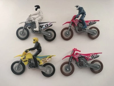 Lot of 4 Spin Master SX Supercross Motorcycles – 1:24 Scale (#12, 94, 722 & 23) - Image 1 of 2