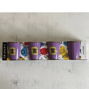 FRIENDS TV Series Shot Glasses Set of 4 Photo Frames Purple Door 1.5 oz In Box - Picture 1 of 7