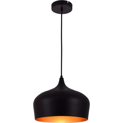 Living District LDPD2003 Nora 1 Light 12 inch Black Pendant Ceiling Light - Image 1 of 2