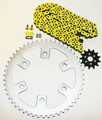 Honda CR125R 125 R 1987-2003 anillo tórico amarillo cadena y piñón 13/49 114L Foto 1 de 4