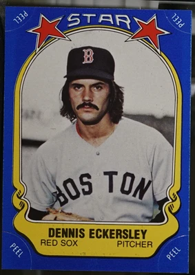 1981 Fleer Star Stickers Baseball Dennis Eckersley #34 - Image 1 of 2