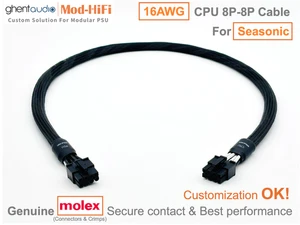 ⚡️UPgrading-16AWG CPU 8-Pin Cable for Seasonic PRIME VERTEX ...-📏70cm / 27 inch - Picture 1 of 7