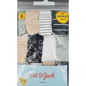 Cat & Jack Girls Size 8 12 pack Cotton Bikini Panties New - Picture 1 of 4