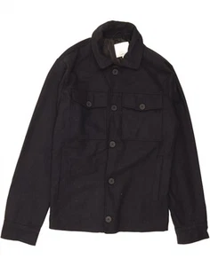 JACK & JONES Mens Utility Jacket UK 40 Large Black Polyester DB60 - Picture 1 of 3