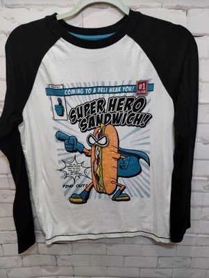 Camiseta básica gráfica para niños 18/20 Arizona manga larga superhéroe Hot Dog Foto 1 de 4