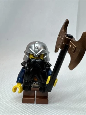 Lego Dwarf beard silver helmet Fantasy Era Castle minifigure 7036 - Image 1 of 4