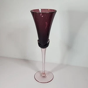 Vintage Mikasa Blossom Pflaume Champagnerglas mundgeblasen rosa lila 9 Zoll gebraucht, in einwandfreiem Zustand - Bild 1 von 4