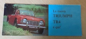 TRIUMPH TR4 A 1963 brochure Italian Language - Picture 1 of 4