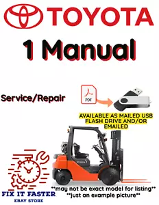 TRACTOR DE REMOLQUE TOYOTA CARRETILLA ELEVADORA 4CBTY2 MANUAL DE REPARACIÓN ARCHIVO PDF EN USB - Imagen 1 de 2
