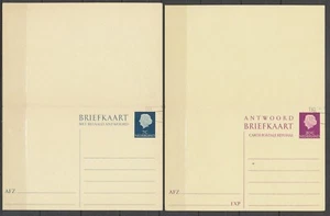 (Antwoord)BRIEFKAARTEN 7+7c EN 20+20c MET VERZOEKSTEMPEL (G318+328) Kr901 - Foto 1 di 2