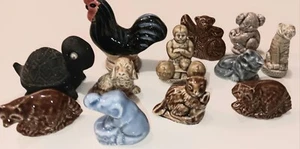 Lotto 10 statuine animali stravaganti Wade vintage più 2 gallo porcellana 12qty - Foto 1 di 6