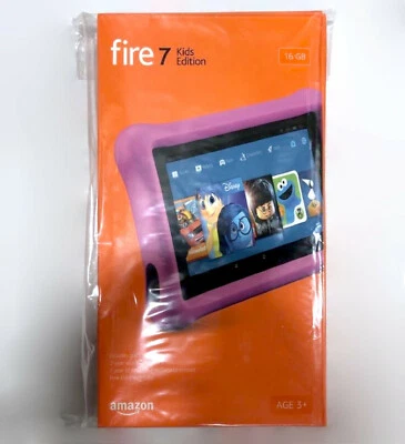 NEW Amazon Fire Tablet Kids Edition 16GB 7th Generation PINK Kid Proof Case - Image 1 of 3
