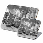 1X Cork Placemat & Coaster Set - Bw - Trams Trolleybus New Orleans Usa #36610