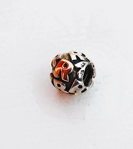 Genuine Pandora two tone Letter  "R" 790298R - retired - Picture 1 of 1
