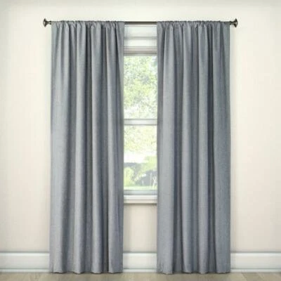 Room Essentials Room-Darkening Curtain Gray 42" x 84" One Panel Rod Pocket - Image 1 of 4